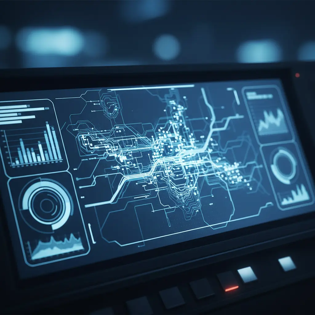 Digitales Dashboard mit Verkehrsdaten